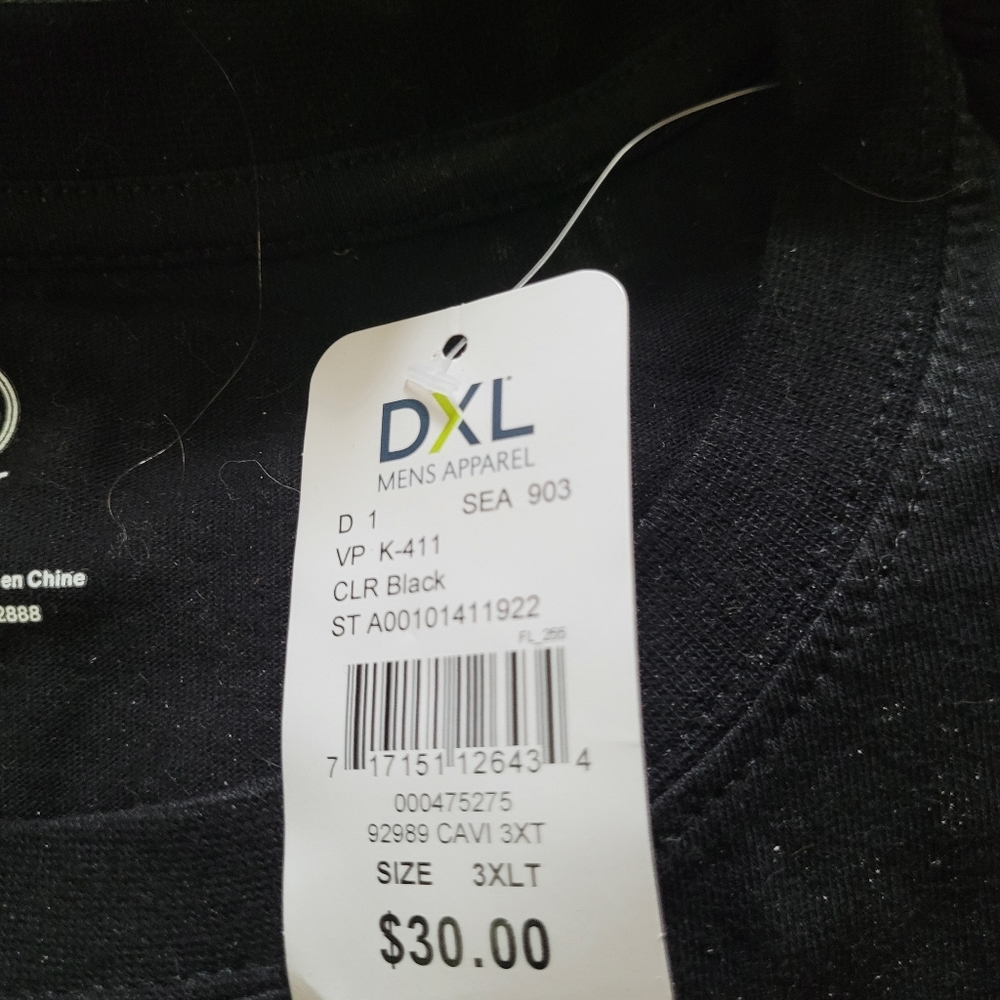 Men's 3xlt black tshirt